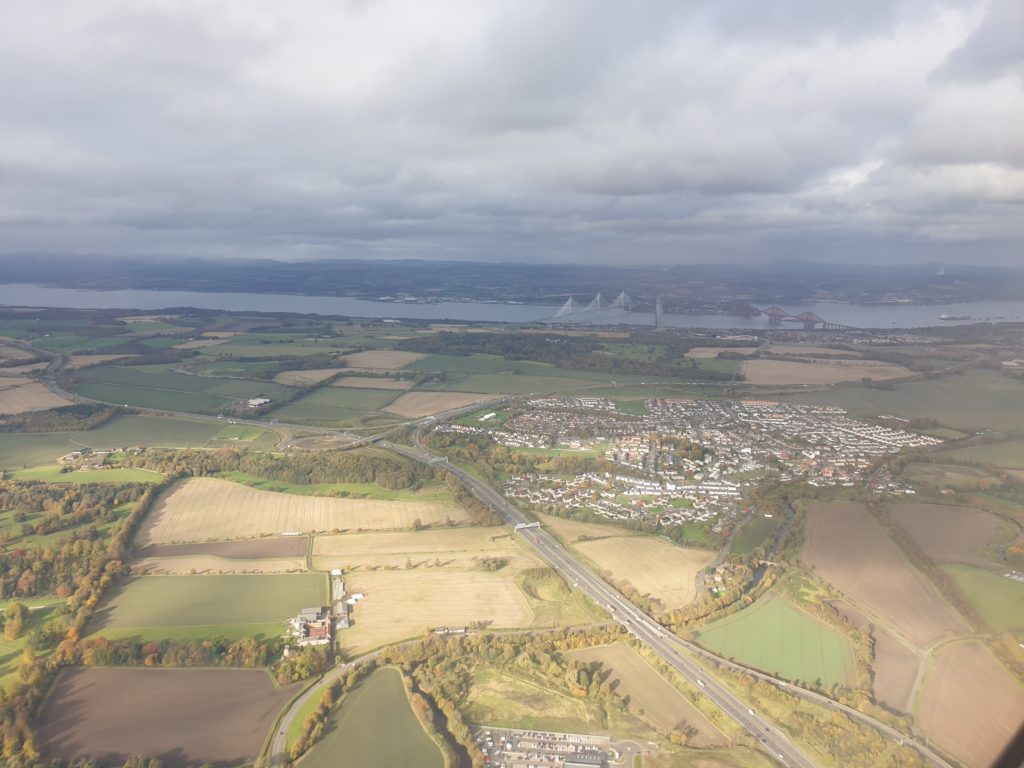 Aerial photo of Edinburgh from the south.